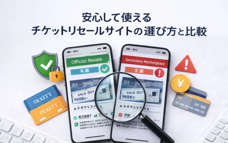 安心して使えるチケットリセールサイトの選び方と比較